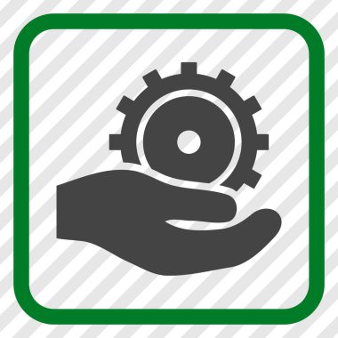 Geliştirme hizmeti vektör simgesi bir çerçeve içinde