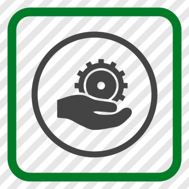 Geliştirme hizmeti vektör simgesi bir çerçeve içinde