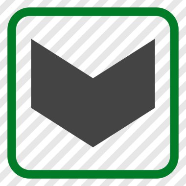 Vektör simgesi bir çerçeve içinde aşağı yön