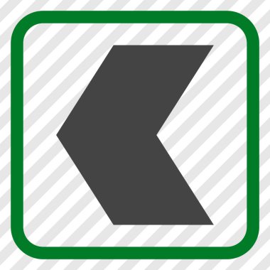 Yön sol vektör simgesi bir çerçeve içinde