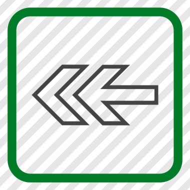 Yön sol vektör simgesi bir çerçeve içinde