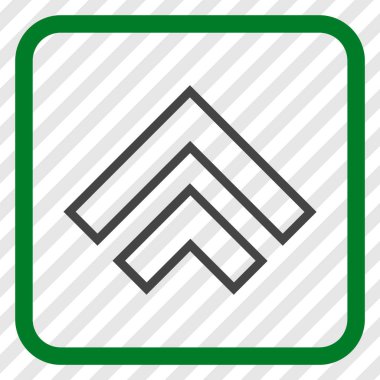 Yön yukarı vektör simgesi bir çerçeve içinde