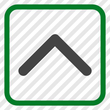 Yön yukarı vektör simgesi bir çerçeve içinde