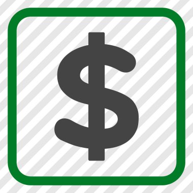 Doları vektör simgesi bir çerçeve içinde