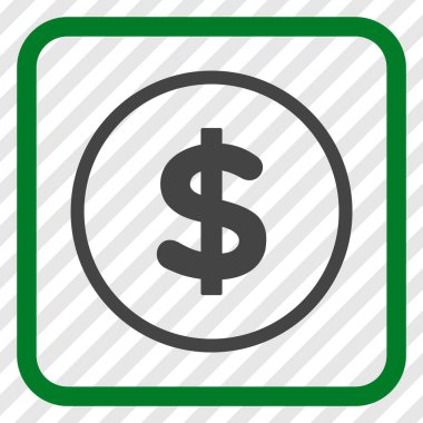 Doları vektör simgesi bir çerçeve içinde