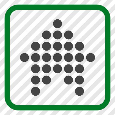 Vektör simgesi bir çerçeve içinde yukarı noktalı ok