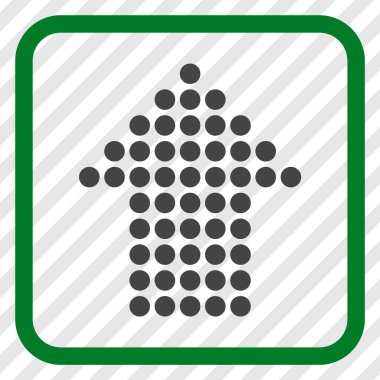 Vektör simgesi bir çerçeve içinde yukarı noktalı ok