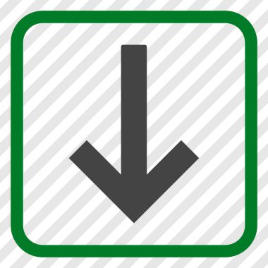 Bir çerçeve içinde ok vektör simgesi