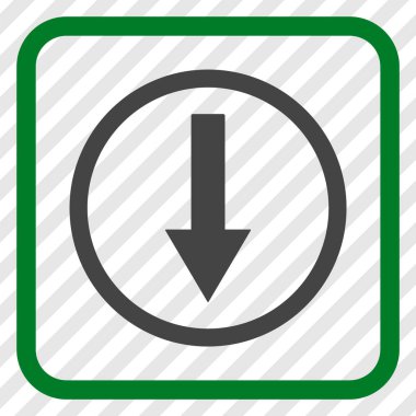 Bir çerçeve içinde yönlü ok vektör simgesi