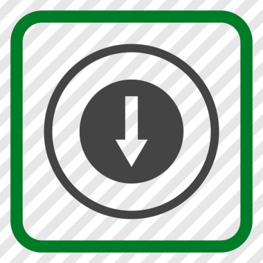 Bir çerçeve içinde yönlü ok vektör simgesi