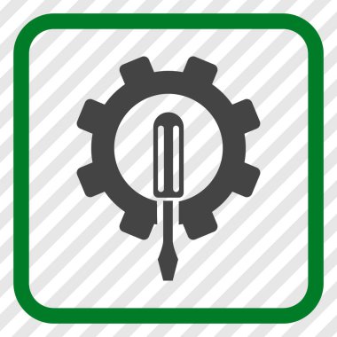 Bir çerçevedeki mühendislik vektör simgesi