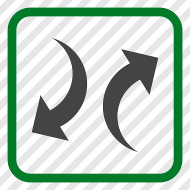 Exchange oklar bir çerçeve içinde simge vektör