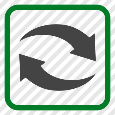 Exchange oklar bir çerçeve içinde simge vektör