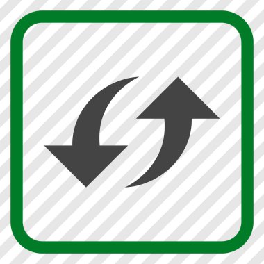 Exchange oklar bir çerçeve içinde simge vektör