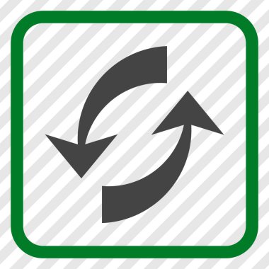 Exchange oklar bir çerçeve içinde simge vektör