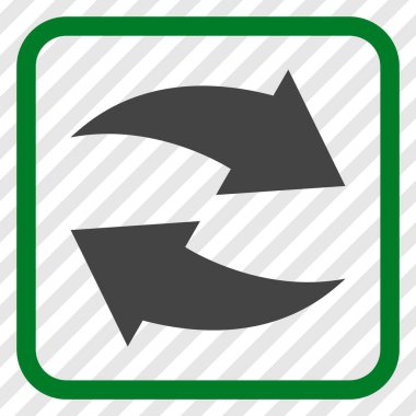 Exchange oklar bir çerçeve içinde simge vektör