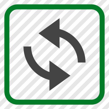 Exchange oklar bir çerçeve içinde simge vektör