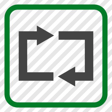 Exchange oklar bir çerçeve içinde simge vektör