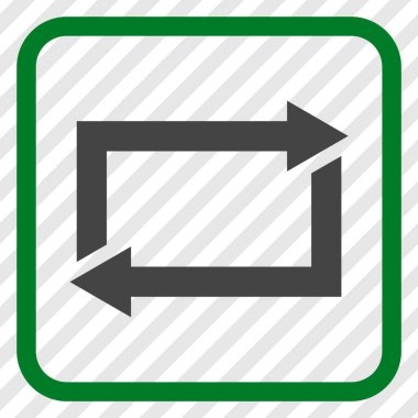 Exchange oklar bir çerçeve içinde simge vektör