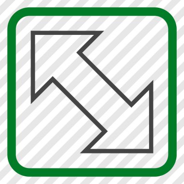 Exchange çapraz vektör simgesi bir çerçeve içinde