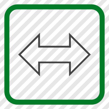 Exchange yatay vektör simgesi bir çerçeve içinde