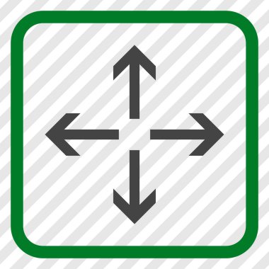 Genişletin okları vektör simgesi bir çerçeve içinde