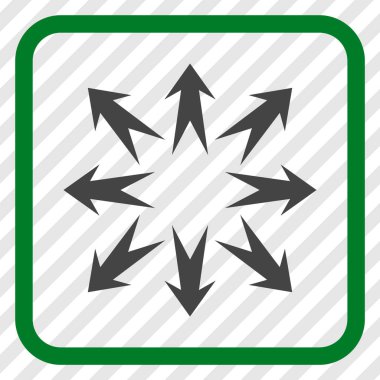 Genişletin okları vektör simgesi bir çerçeve içinde