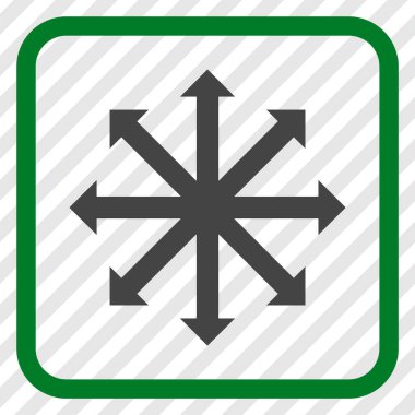 Genişletin okları vektör simgesi bir çerçeve içinde