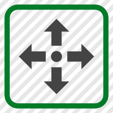 Genişletin okları vektör simgesi bir çerçeve içinde