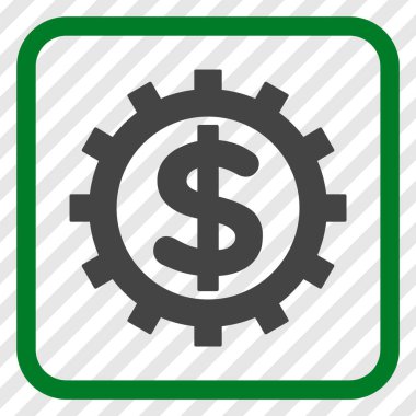 Finans sektöründe vektör simgesi bir çerçeve içinde