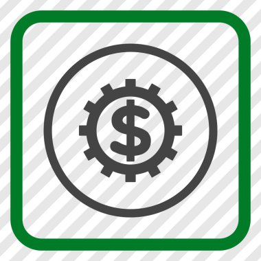 Finans sektöründe vektör simgesi bir çerçeve içinde