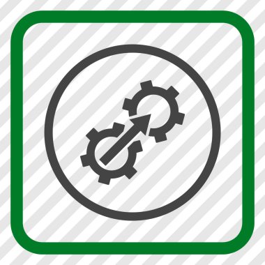 Dişli Tümleştirme vektör simgesi bir çerçeve içinde