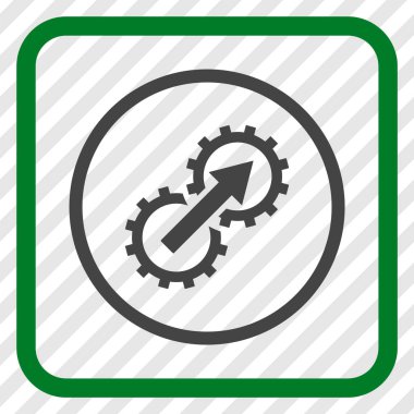 Dişli Tümleştirme vektör simgesi bir çerçeve içinde