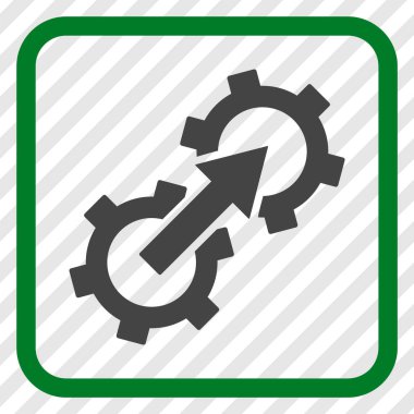 Dişli Tümleştirme vektör simgesi bir çerçeve içinde