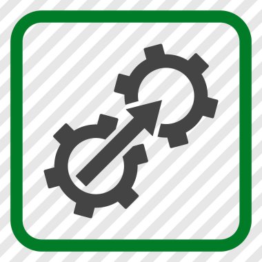 Dişli Tümleştirme vektör simgesi bir çerçeve içinde