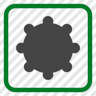 Dişli vektör simgesi bir çerçeve içinde