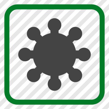 Dişli vektör simgesi bir çerçeve içinde