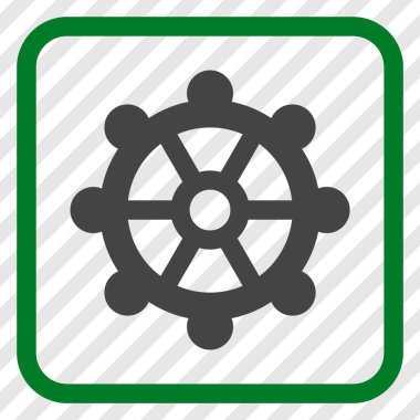 Dişli vektör simgesi bir çerçeve içinde