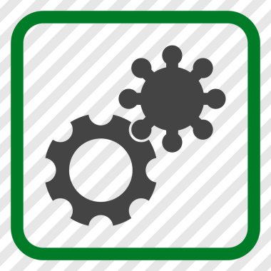 Gears'ı vektör simgesi bir çerçeve içinde