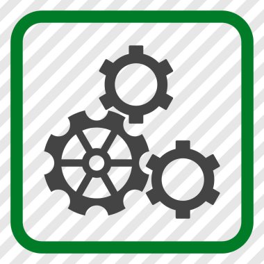 Gears'ı vektör simgesi bir çerçeve içinde