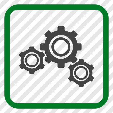 Gears'ı vektör simgesi bir çerçeve içinde
