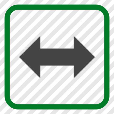 Yatay Exchange oklar bir çerçeve içinde simge vektör