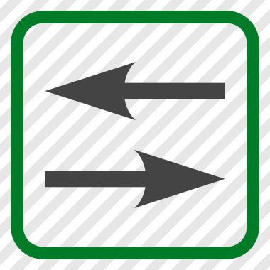 Yatay Exchange oklar bir çerçeve içinde simge vektör