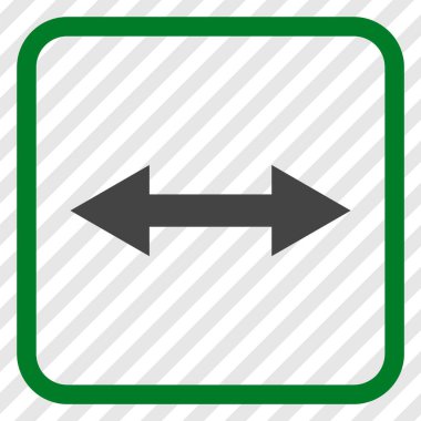 Yatay Çevir vektör simgesi bir çerçeve içinde