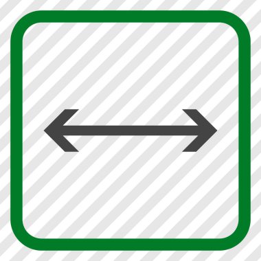 Yatay Çevir vektör simgesi bir çerçeve içinde