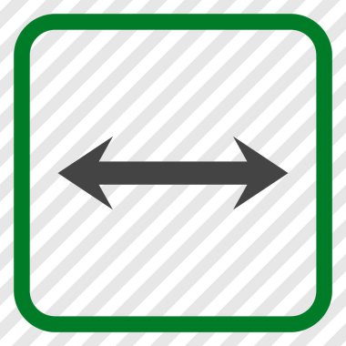 Yatay Çevir vektör simgesi bir çerçeve içinde