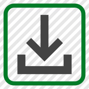 Gelen kutusu vektör simgesi bir çerçeve içinde