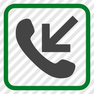 Gelen arama vektör simgesi bir çerçeve içinde