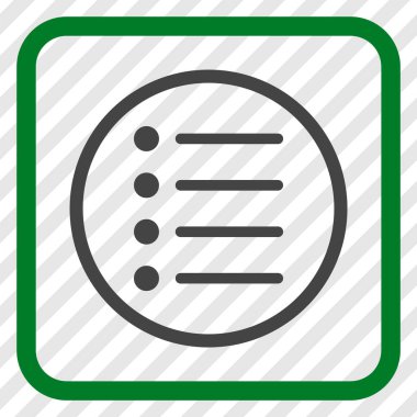 Öğeleri vektör simgesi bir çerçeve içinde