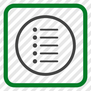 Öğeleri vektör simgesi bir çerçeve içinde